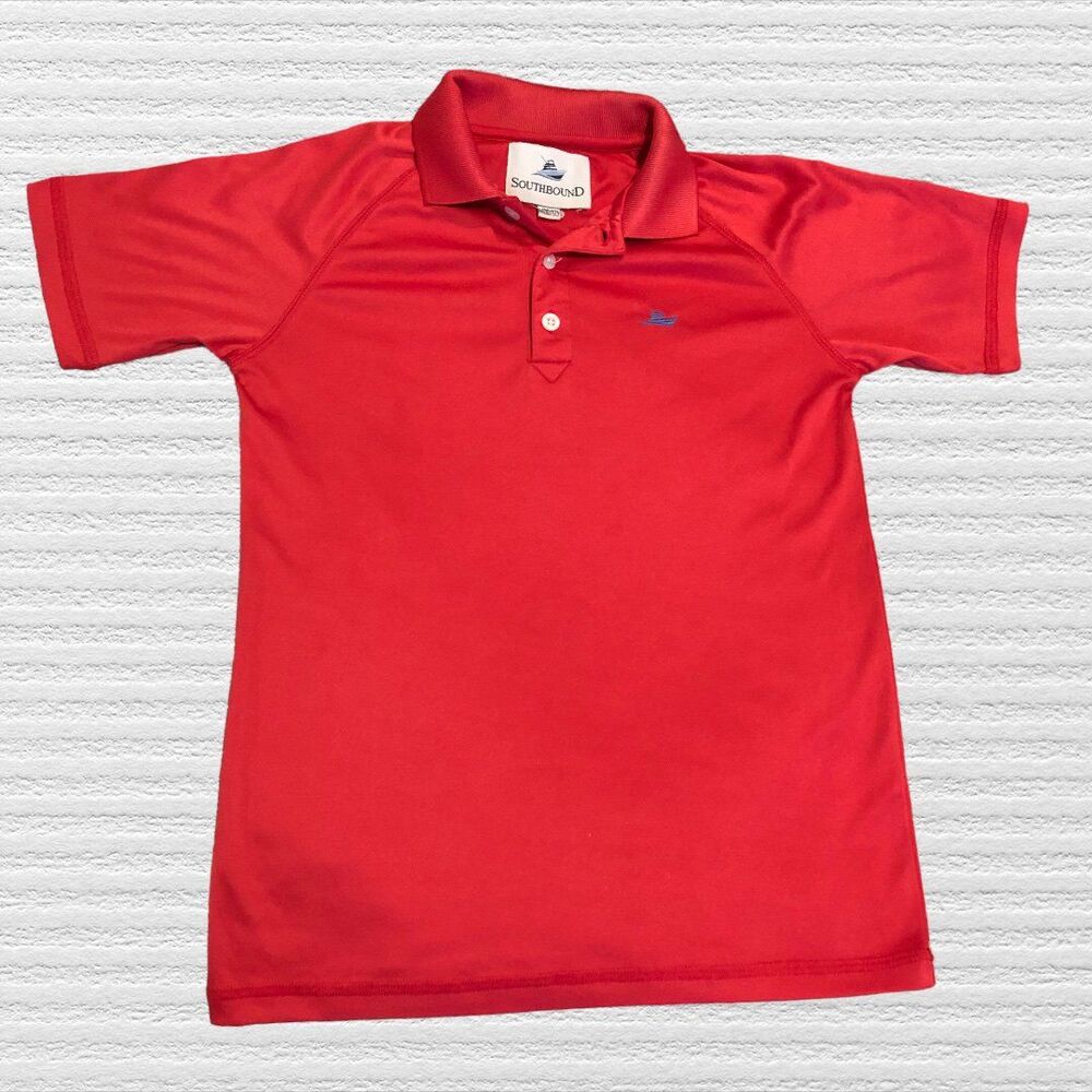 Southbound Med 10-12 Boys Red Polo Performance